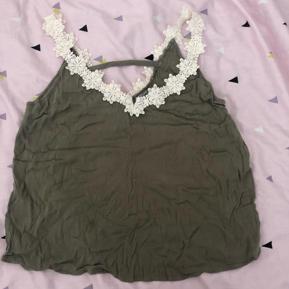 Camo green tank top